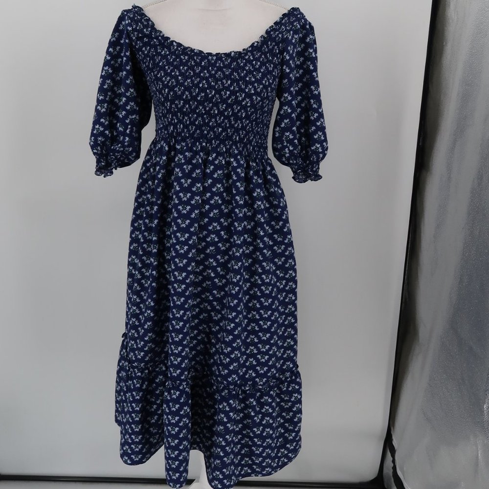 SOLD Hill House Home The Athena Nap Dress in Navy Autumn Paisley Size Small